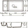 Кухонная мойка гранитная Marmorin Olwin, 87x45, белый (5255030)