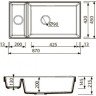 Кухонная мойка гранитная Marmorin Olwin, 87x45, белый (5255030)