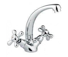Cмеситель для умывальника Emmevi Deco Classic, двухвентильный, бронза (BR12913)