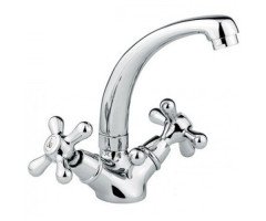 Змішувач для умивальника Emmevi Deco Classic, двовентильний, бронза (BR12913)