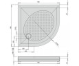 Душевой поддон Fancy Marble, 80x80 (60085501)