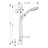 Душевой гарнитур Hansgrohe Croma 100 Multi/Unica (27774000)