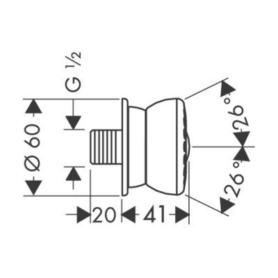 Форсунка для душу Hansgrohe Bodyvette (28466000)