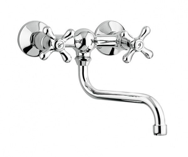Смеситель для кухни Emmevi Deco Classic, двухвентильный, хром (CR12005)