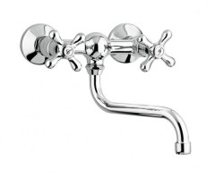 Смеситель для кухни Emmevi Deco Classic, двухвентильный, хром (CR12005)
