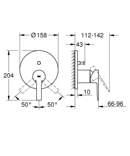Смеситель для ванны Grohe Lineare New, однорычажный, хром (24064001)