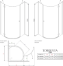 Душевая кабина Radaway Torrenta PDJ, левая, 90x90 (31700-01-01N)