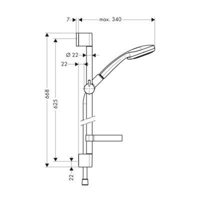 Душовий гарнітур Hansgrohe Croma 100 Unica (27777000)