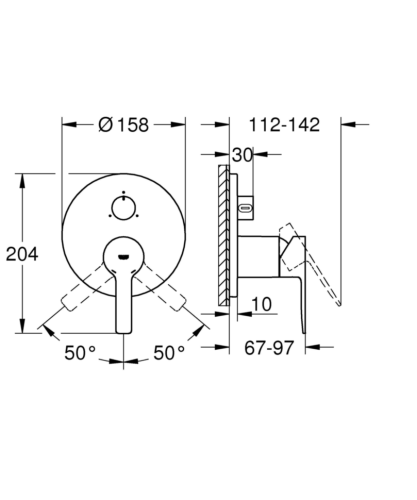 Смеситель для ванны Grohe Lineare New, однорычажный, хром (24095001)