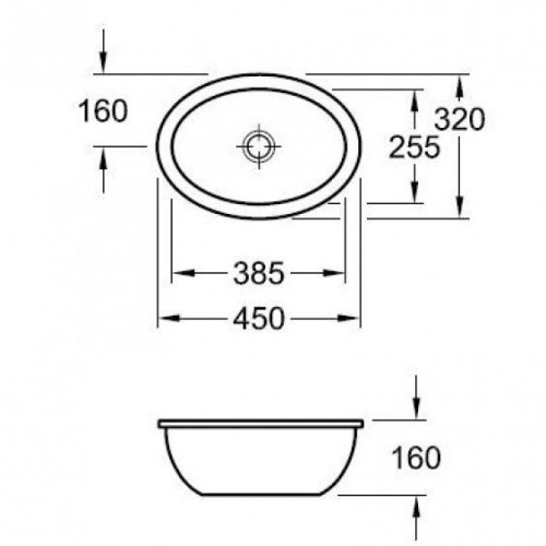 Умивальник врізний Villeroy&Boch Loop&Friends, 39 (616100R2)