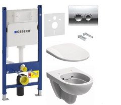 Комплект: Унитаз Kolo Nova Pro + Инсталляция Geberit Duofix + Крышка (M33120000+458.161.21.1+M30112000)