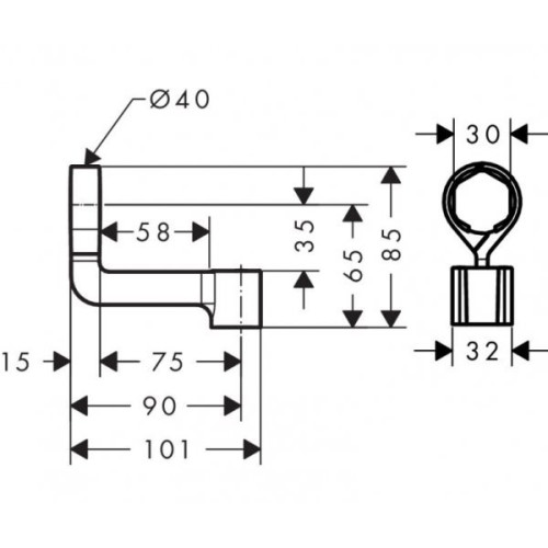 Держатель для душа Hansgrohe Porter Reno (28335000)