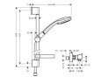 Душевой гарнитур Hansgrohe Croma 100 Vario+ Ecostat Comfort/Combi (27034000)