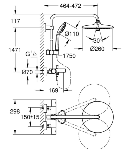 Душевая система Grohe Euphoria (27475001)