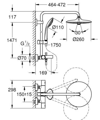 Душевая система Grohe Euphoria (27475001)