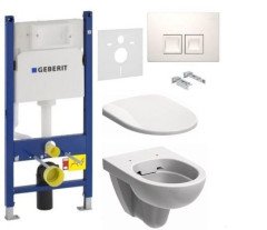 Комплект: Унитаз Kolo Nova Pro + Инсталляция Geberit Duofix + Крышка (M33120000+458.168.11.1+M30112000)
