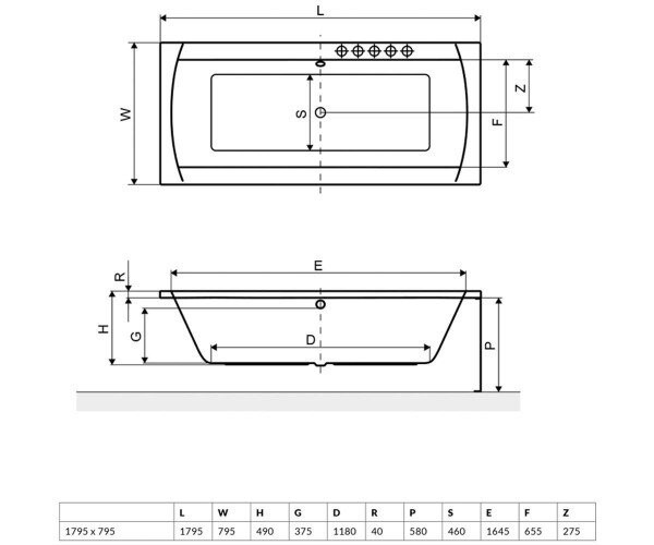 Ванна акрилова Excellent Arana, 179x85 (WAEX.ARA18WH)