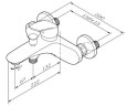 Смеситель для ванны AM.PM Like, однорычажный, хром (F8010000)
