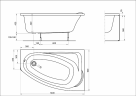 Ванна акрилова Kolo Mystery, права, 140х90 (XWA3740000)