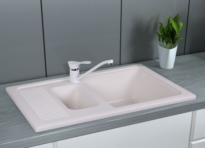 Кухонная мойка гранитная Cosh, 77x49, белый (COSH7749K203)