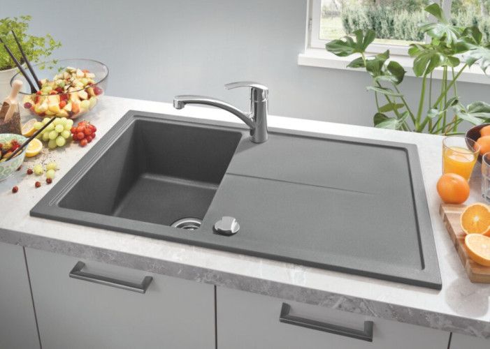 Кухонная мойка гранитная Grohe K400, 86x50, серый (31640AT0)