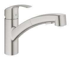 Смеситель для кухни Grohe Eurosmart, однорычажный, серебристый (30305DC0)