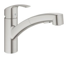 Змішувач для кухні Grohe Eurosmart, одноважільний, сріблястий (30305DC0)