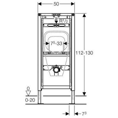 Инсталляция для писсуара Geberit Duofix (111.686.00.1)