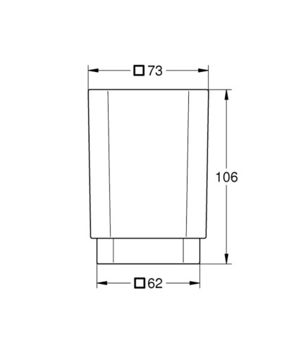 Склянка для зубних щіток Grohe Selection Cube (40783000)