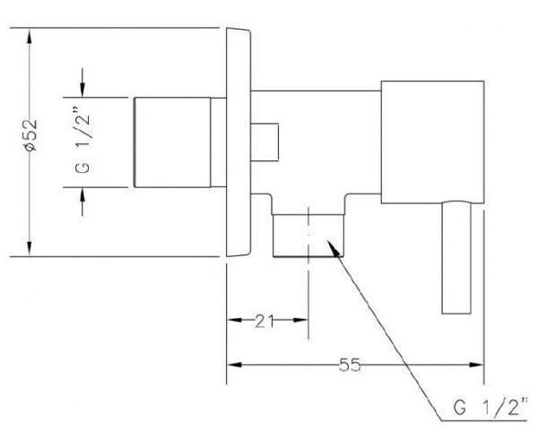 Запорный вентиль Genebre Tau Angle (3104 05)