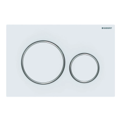 Змивна клавіша Geberit Sigma 20, білий матовий, глянцевий хром (115.882.JT.1)