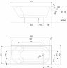 Ванна акриловая Kolo Opal Plus, 150x70 (XWP135000N)