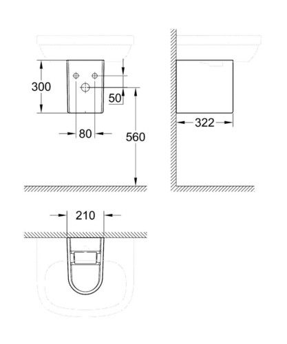 Полупьедестал Grohe Euro Ceramic (39201000)