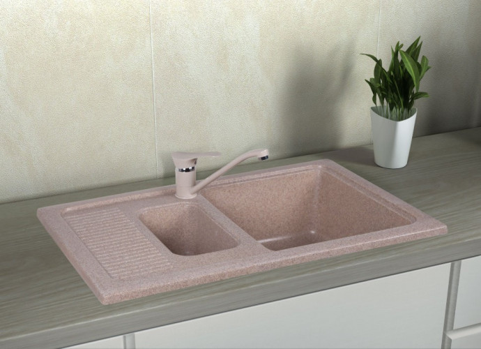 Кухонная мойка гранитная Cosh, 77x49, коричневый (COSH7749K806)