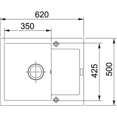 Кухонная мойка гранитная Franke MRG 611, 62x50, графит (114.0381.004)