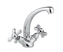 Змішувач для умивальника Emmevi Deco Classic, двовентильний, хром (SC12113TC)