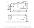 Ванна акрилова Excellent Ava Comfort, ліва, 150x80 (WAEX.AVL15WH)