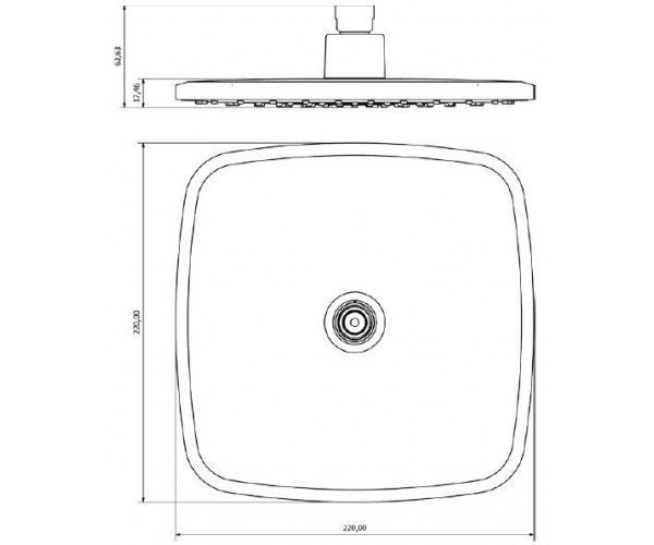 Верхній душ Genebre Oval (R63112 08)
