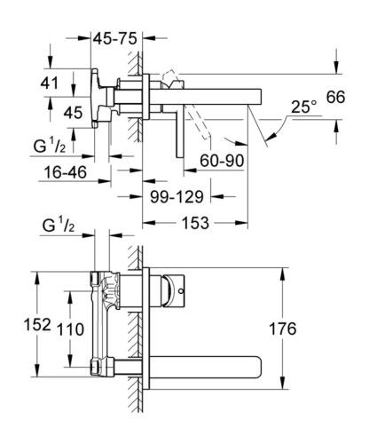 Встраиваемая часть смесителя Grohe, золото (32635000)
