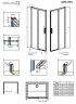 Душові двері Radaway Idea Black DWJ 100L, ліві (387014-54-01L)