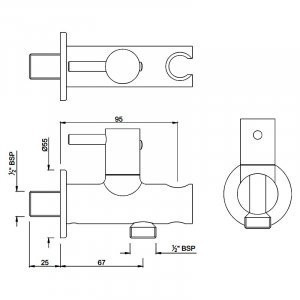 Держатель для душа Jaquar (ALD-CHR-591R)