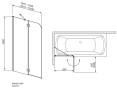 Шторка для ванни Radaway Torrenta PND 120, права, 150x120 (201203-101NR)