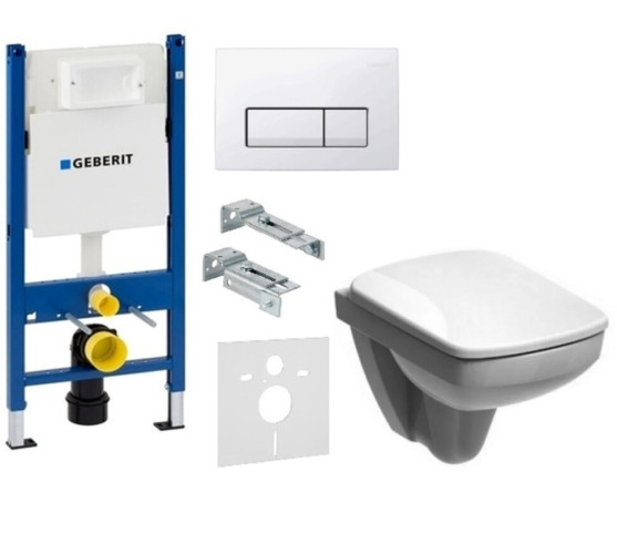 Комплект: Унітаз Kolo Nova Pro + Інсталяція Geberit Duofix + Кришка + Клавіша Delta 51  (M39018000+458.178.11.1+M30112000+115.105.11.1)