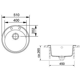 Кухонная мойка гранитная Franke ROG 610, 51x51, оникс (114.0381.019)