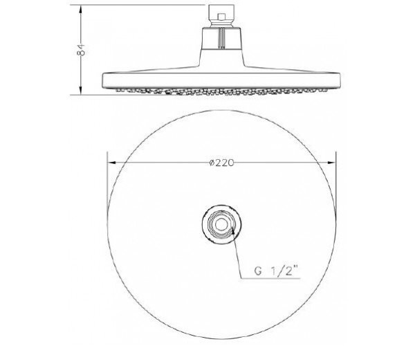 Верхний душ Genebre Tau (R65112 18)