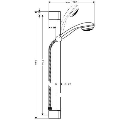 Душевой гарнитур Hansgrohe Crometta 85 (27651000)