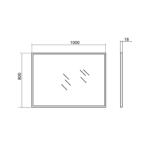 Зеркало в ванную Aqua Rodos Акцент 100, 100x80 (АР000001211)