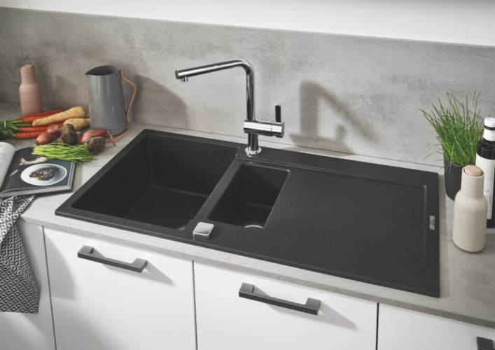 Кухонная мойка гранитная Grohe K500, 100x50, черный (31646AP0)