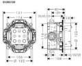 Встраиваемая часть смесителя Hansgrohe Ibox Universal, зеленый (1800180)