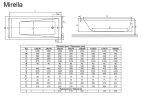 Ванна акриловая Radaway Mirella, 150x70 (WA1-48-150X070S)